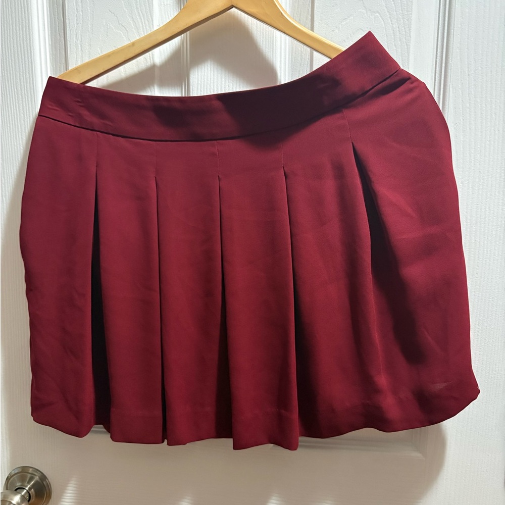 Banana Republic Deep Red A-Line Skirt